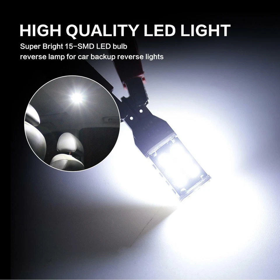 921 912 T15 Bombillas LED de respaldo de parada inversa 6000K Xenón Blanco Devoluciones gratuitas Foto 4 de 4