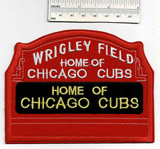Large Embroidered WRIGLEY FIELD Chicago CUBS Patch Cloth Iron-On MLB Baseball