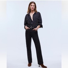 NWT Madewell Limited-Edition Drop: The Studded '90s Straight Jean size 26 black