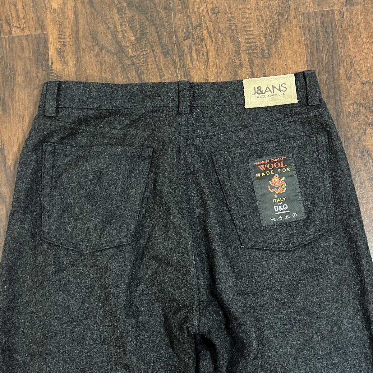 J&ANS Dolce Gabbana Gray Men Wool Pants Made In Italy Size J&ANS Dolce Gabbana Gray Men Wool Pants Made In Italy Size