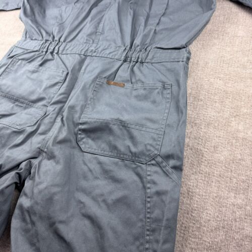 Schmidt Work Leisure Twill Coveralls Mens XL Gray Mechanic Chore Zip Snap Myers - Picture 3 of 21