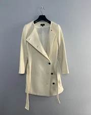 Women's A.P.C. APC Cotton Nora Coat Belted Cream Size L