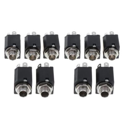 6X Jack 6.5 Tweekanaals Audio Kabel Connector Plug Socket Met Een