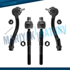 4PCS Front Steering Inner Outer Tie Rod End Set For 2006 2007-2011 Kia Rio Rio5