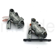 Juin Tech GT-F Four Pot Hybrid Hydraulic Road Disc Brake - Flat Mount Gray