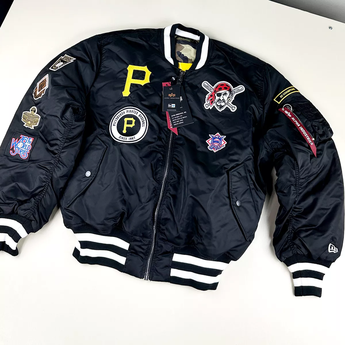 Pirates New MD-2XL ERA | Sz MEN x Bomber Jacket, Pittsburgh Alpha eBay MA-1 Industries