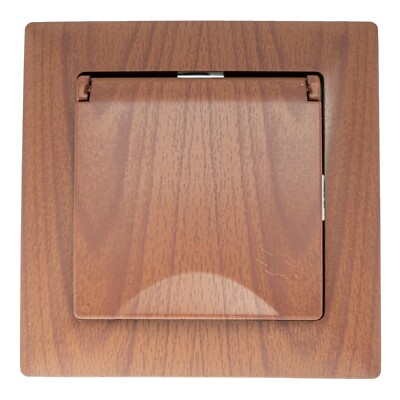 Visage Steckdose mit Deckel Unterputz Nussbaum Holz-Optik Praktisches 