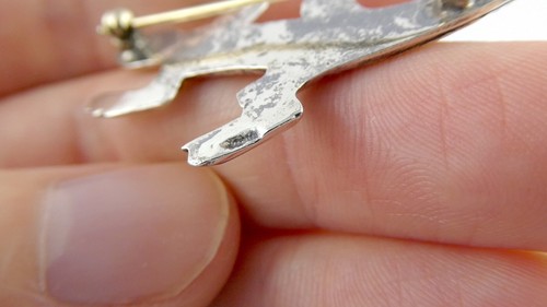 Broche prendedor vintage de lagarto de plata esterlina del suroeste 7,4 gramos 2 1/8 pulgadas de largo - Imagen 8 de 14