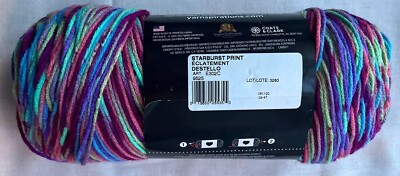 1 E302C RED HEART STARBURST PRINT Super Saver Jumbo 10oz