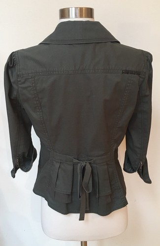 Juicy Couture Olive Green Military Twill Jacket - Picture 2 of 3