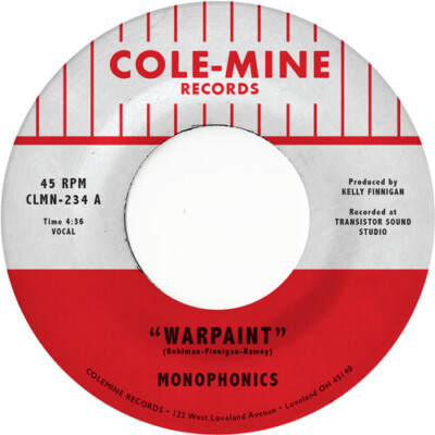 Monophonics & Kelly - Warpaint / Crash & Burn - Black Swirl [New 7'' Vinyl]