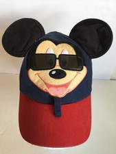 Mickey Mouse Hat Cap Sunglasses Ears Sunglass holder Brim Toddler Size Navy Blue