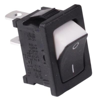 10 x White On-Off Rectangle 'Visi on' Rocker Switch SPST 10A R13-66A5 ...