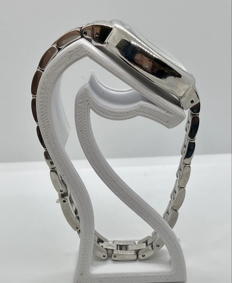 NEW MIAMI BEACH ART DECO Watch Silver Case Band Removable Links 7”-8” Glam Rock - Image 4 of 4