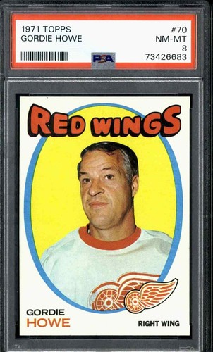 1971 Topps #70 Gordie Howe - PSA 8 - 第 1/2 張圖片