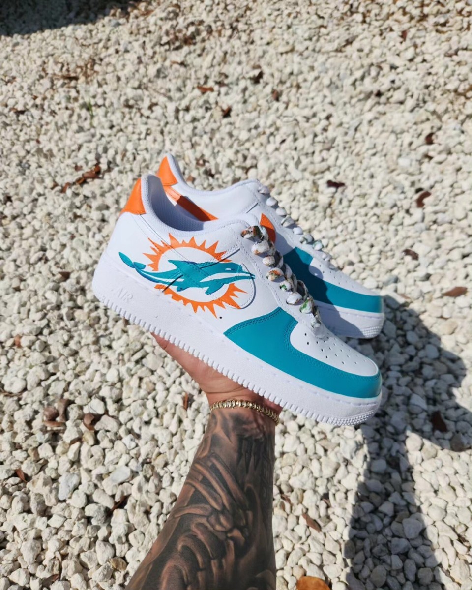Nike Air Force Miami dolphins Custom Men Women Boys Girls