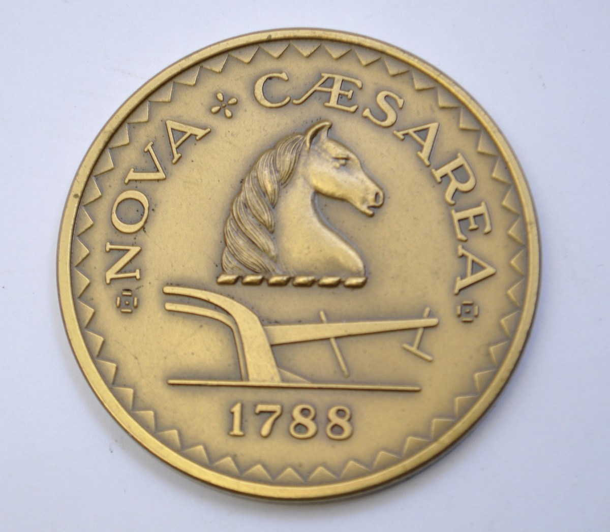 RARE Nova Caesarea 1788 Elizabeth New Jersey 1664-1976 Bronze