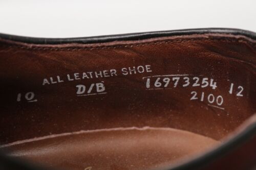 Scarpe da sella vintage Hannover Shell Cordovan uomo 10 D/B bordeaux 2100 eleganti derby - Foto 11 di 11