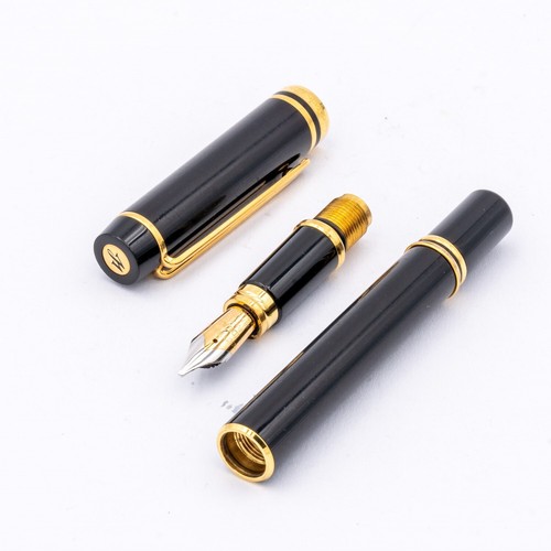 Waterman Le Man 200 Vintage Füller 18K L Schwarz Gold - Picture 4 of 5