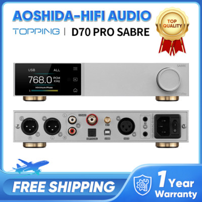 TOPPING D70 Pro SABRE HIFI DAC Audio ES9039SPRO Desktop Decoder Or D50III DAC