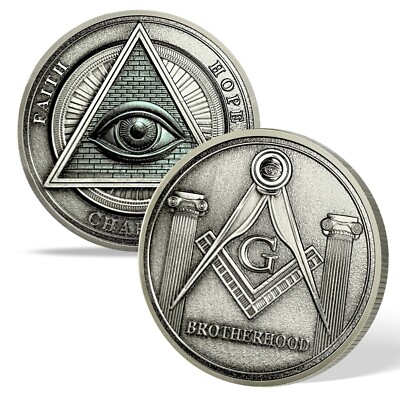 Masonic Coin Freemason Commemorative Coin Eye of