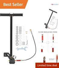 High Pressure Hand Pump Stainless Steel 4500psi Airgun PCP Pump Hunting