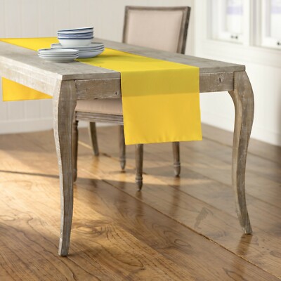 LA Linen Polyester Poplin Table Runner 14 by 108-Inch. Made in USA