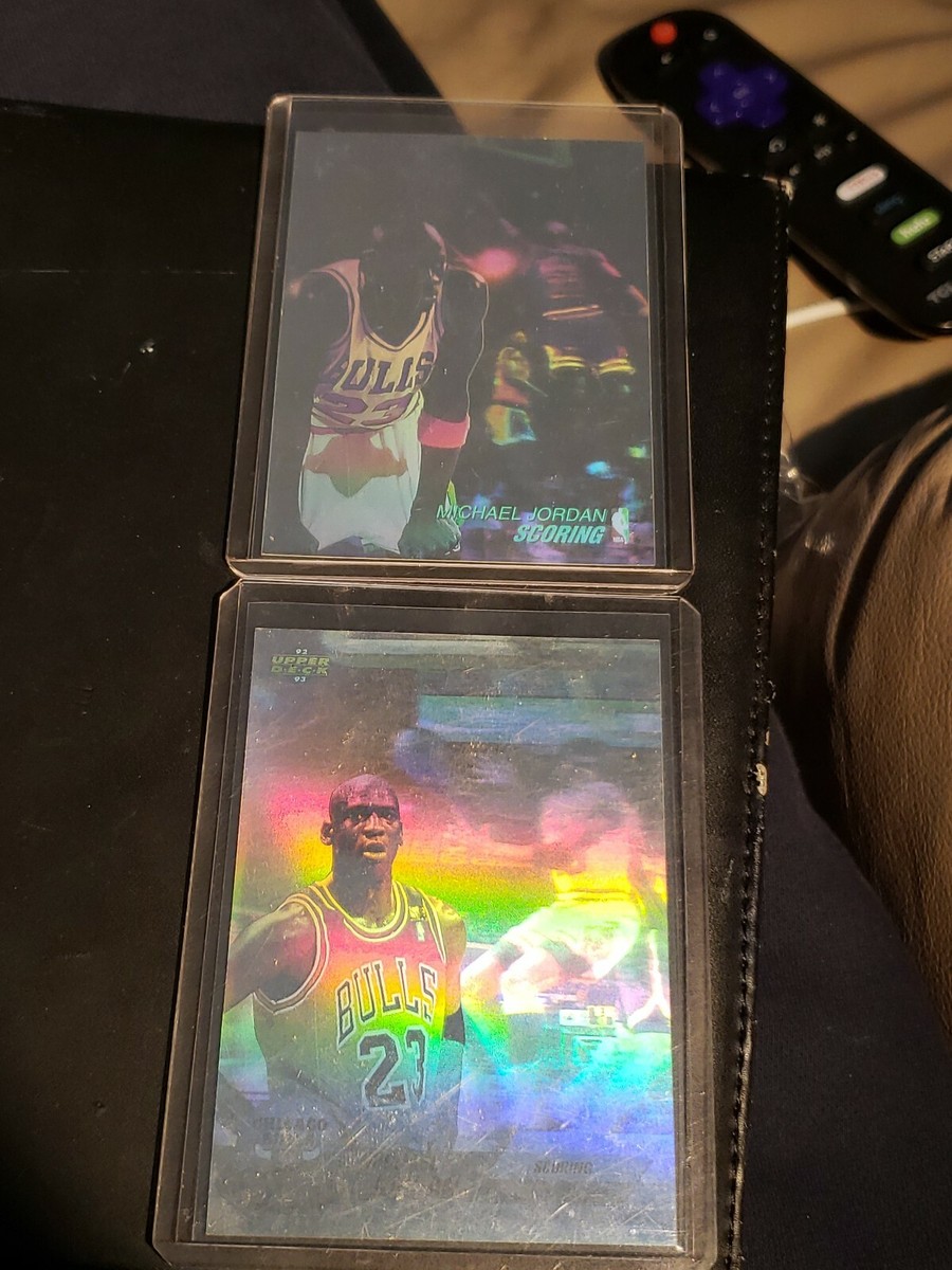 2) MICHAEL JORDAN 91-92, 92,93 UPPER DECK BOTH#AW1 HOLOGRAM