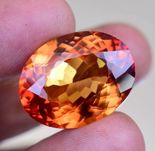 FLAWLESS Natural Imperial Topaz 33.95 Ct Oval Untreated Certified Gemstone