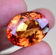 FLAWLESS Natural Imperial Topaz 33.95 Ct Oval Untreated Certified Gemstone