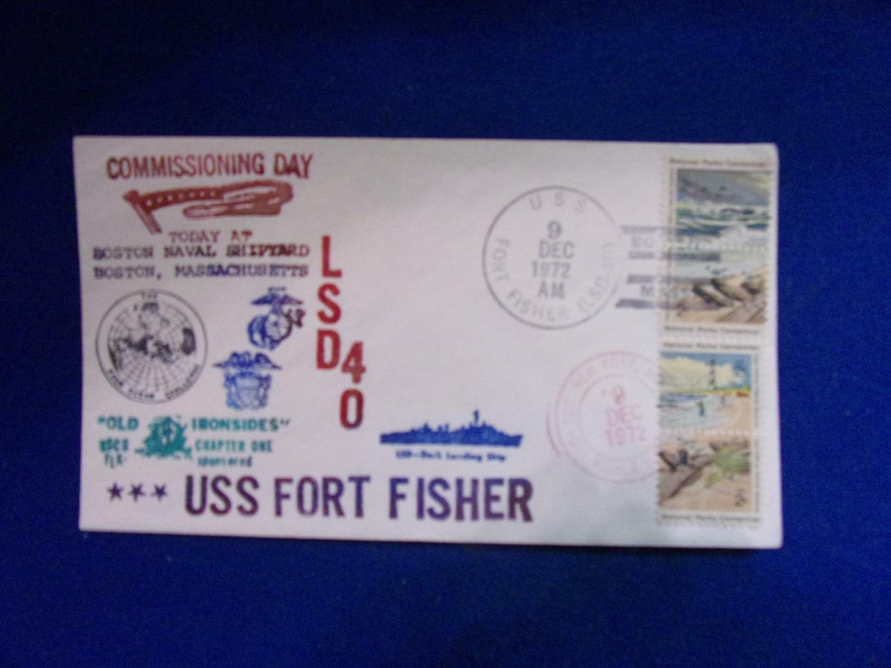 US NAVAL OFFicial store COVER: 1972 FORT Super-cheap FISHER USS