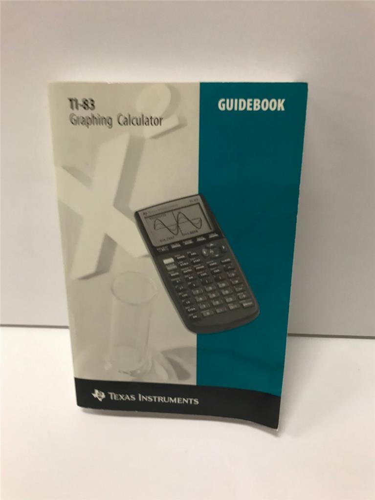 Texas Instruments TI-83 Calculator 1996 Owners Manual Guidebook Instruction Book