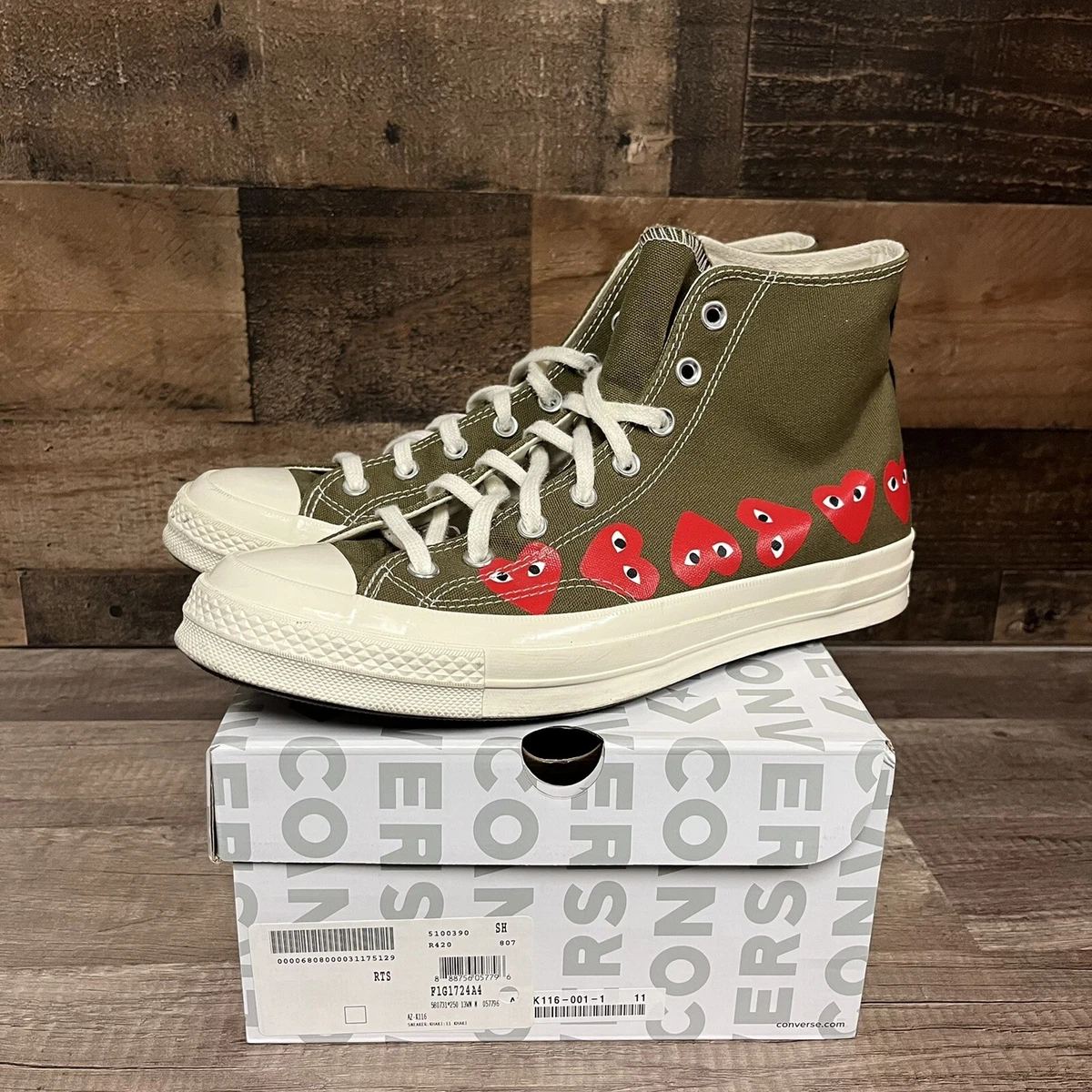 CONVERSE CHUCK TAYLOR 70 COMME DES GARÇON HEART 11 162973C SHOES | eBay