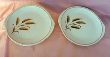 Edwin KNOWLES China GOLDEN WHEAT USA Union Made YORKTOWN Bread Plates Set of 2