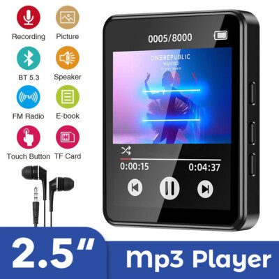 MP4/MP3 Player Lossless 2.5'' Touch Screen Music Player FM Radio Support 128GB