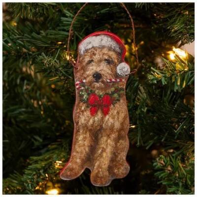 Kurt Adler Bluey Weihnachtsornament – 8,4 Cm, Mit Weihnachtsmannmütze, Offiziell Lizenziert