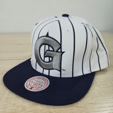 NEW Men's Adjustable Mitchell Ness NCAA Georgetown Hoyas Pinstripe Snapback Hat
