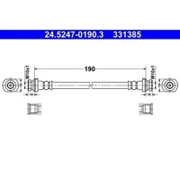 1X Bremsschlauch ATE 24.5247-0190.3 Passend FüR Nissan