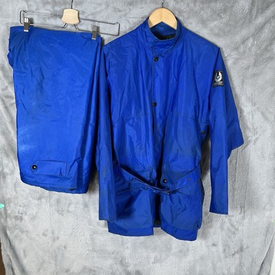 Seltene Belstaff Townmaster 90 Wetterfeste Jacke & Hose Small Blau 70er-80er