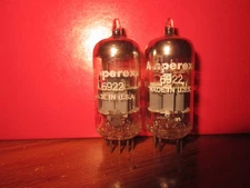 (2) Mint Matched NOS Testing 110% Amperex 1966 6922/E88CC Goldpin   Audio  Tubes