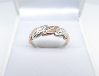Clogau Gold Silver & 9ct Rose Gold Awelon Ring Size N 1/2