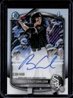 2025 Bowman Draft Billy Carlson Chrome Auto Refractor 1st #/499 White Sox