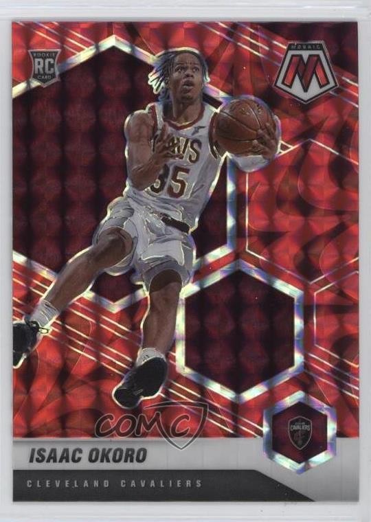 2020-21 Panini Mosaic Rookie Reactive Red Prizm Isaac Okoro #212 03rx