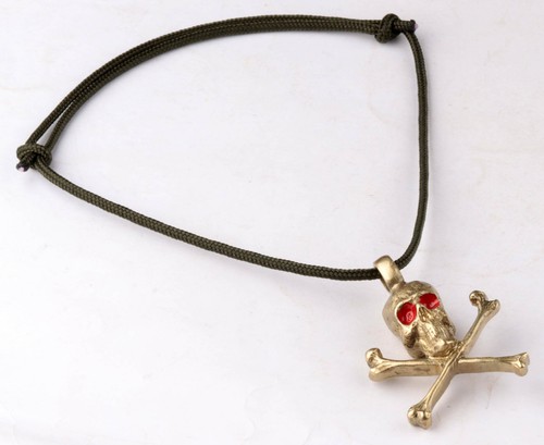 Gigant Skull bones Double side Pendant Vintage amulet protecting against death