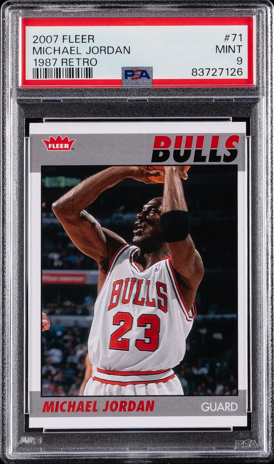 2007 FLEER 1987 RETRO #71 MICHAEL JORDAN PSA 9