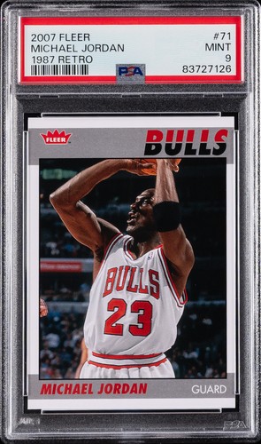 2007 FLEER 1987 RETRO #71 MICHAEL JORDAN PSA 9