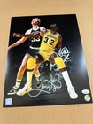 Magic Johnson Larry Bird Signed 11x14 Auotgraph Photo Lakers Boston JSA WA835121