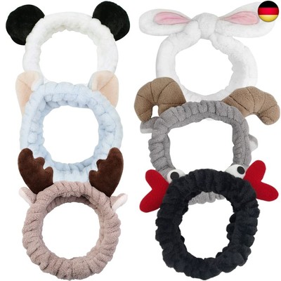Gjinxi Bärenohren-Stirnband Aus Plüsch – Niedliches Haarband Für Make-up, Gesicht Waschen, Cosplay & Karneval (braun)