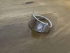 Vintage”(925) Sterling Silver  Chunky Unique Spoon Ring (T) Early 1900’s