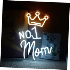 NO.1 Mom with Crown LED Neon Sign Number one My Mother Neon Light Gifts for